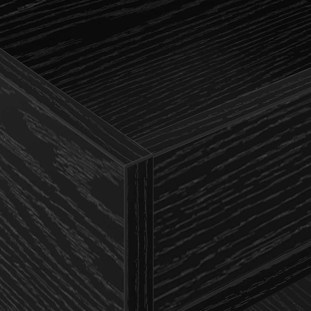 vidaXL End Table 2 pcs Black Oak 30 x 30 x 56 cm Engineered Wood