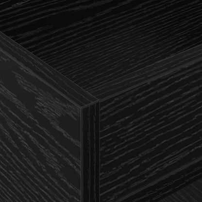 vidaXL End Table 2 pcs Black Oak 30 x 30 x 56 cm Engineered Wood