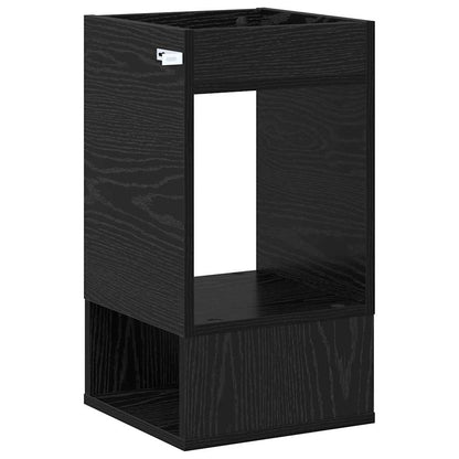 vidaXL End Table 2 pcs Black Oak 30 x 30 x 56 cm Engineered Wood