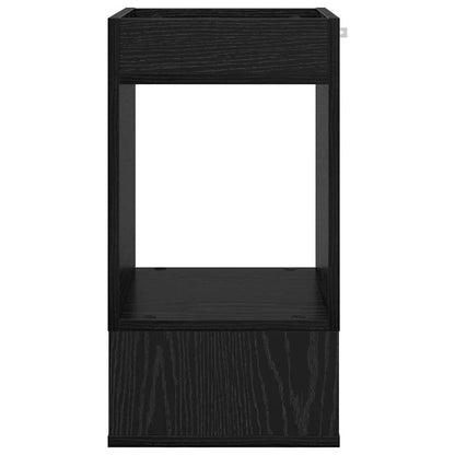 vidaXL End Table 2 pcs Black Oak 30 x 30 x 56 cm Engineered Wood