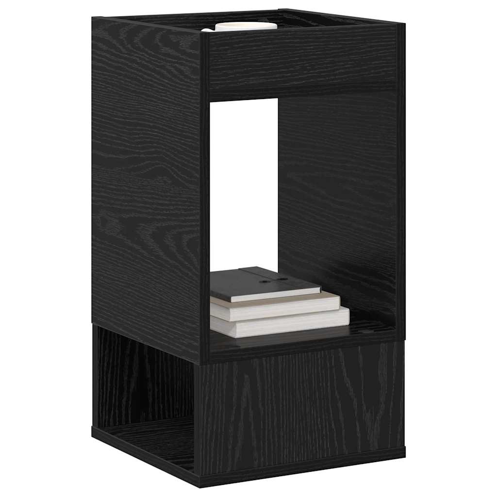 vidaXL End Table 2 pcs Black Oak 30 x 30 x 56 cm Engineered Wood
