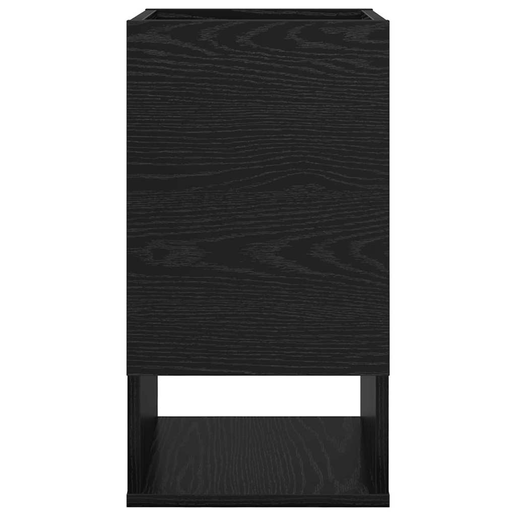 vidaXL End Table 2 pcs Black Oak 30 x 30 x 56 cm Engineered Wood