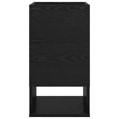 vidaXL End Table 2 pcs Black Oak 30 x 30 x 56 cm Engineered Wood
