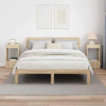 vidaXL End Table 2 pcs Sonoma Oak 30 x 30 x 56 cm Engineered Wood