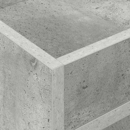 vidaXL End Table 2 pcs Concrete Grey 30 x 30 x 56 cm Engineered Wood