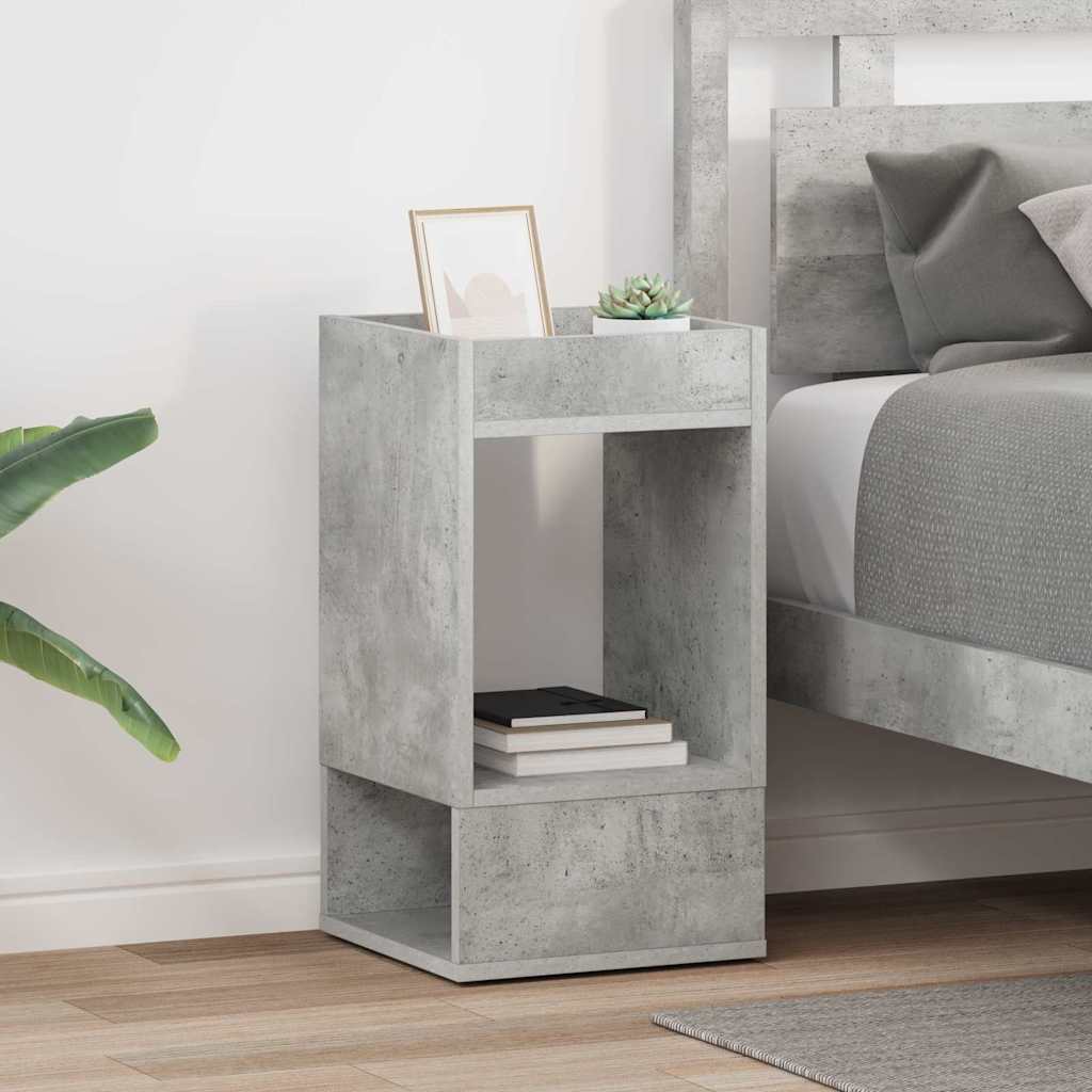 vidaXL End Table 2 pcs Concrete Grey 30 x 30 x 56 cm Engineered Wood