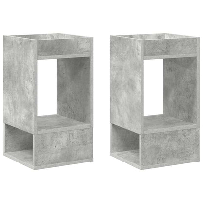 vidaXL End Table 2 pcs Concrete Grey 30 x 30 x 56 cm Engineered Wood