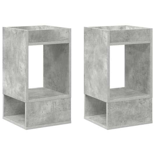 vidaXL End Table 2 pcs Concrete Grey 30 x 30 x 56 cm Engineered Wood