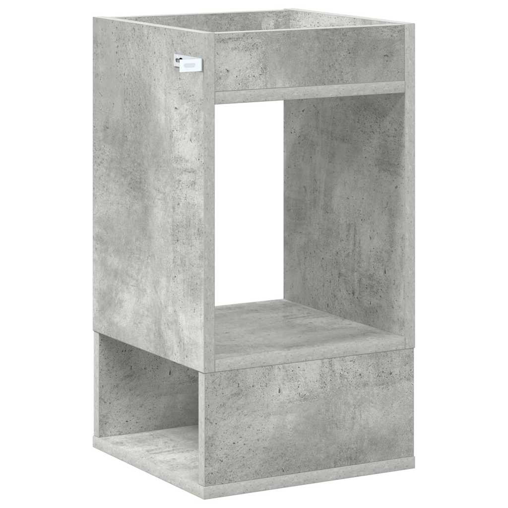 vidaXL End Table 2 pcs Concrete Grey 30 x 30 x 56 cm Engineered Wood