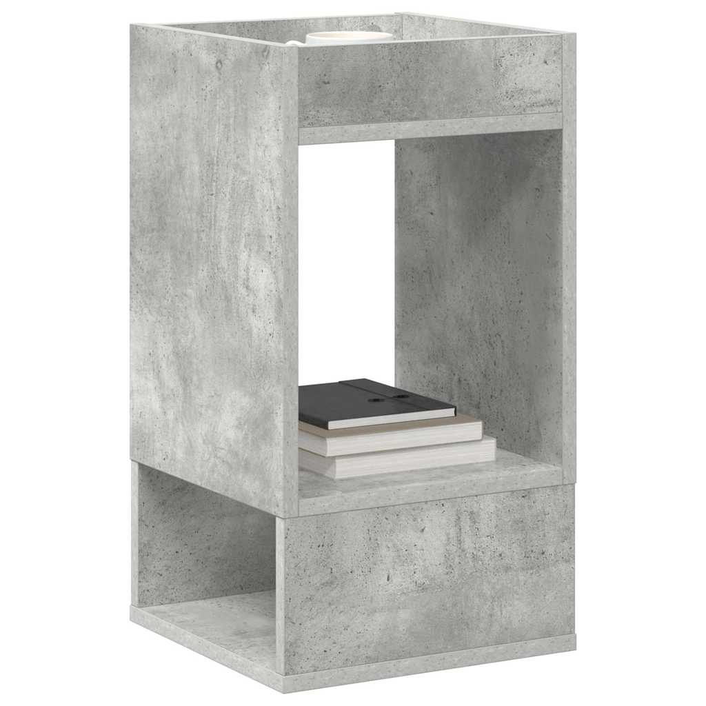 vidaXL End Table 2 pcs Concrete Grey 30 x 30 x 56 cm Engineered Wood