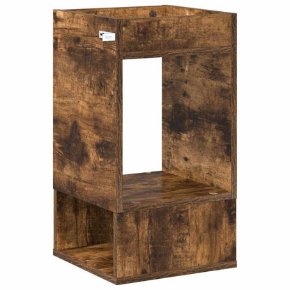 vidaXL End Table Smoked Oak 30 x 30 x 56 cm Engineered Wood