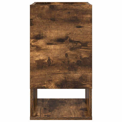 vidaXL End Table Smoked Oak 30 x 30 x 56 cm Engineered Wood