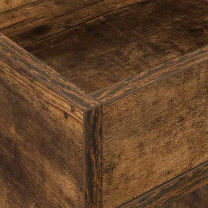 vidaXL End Table 2 pcs Smoked Oak 30 x 30 x 56 cm Engineered Wood