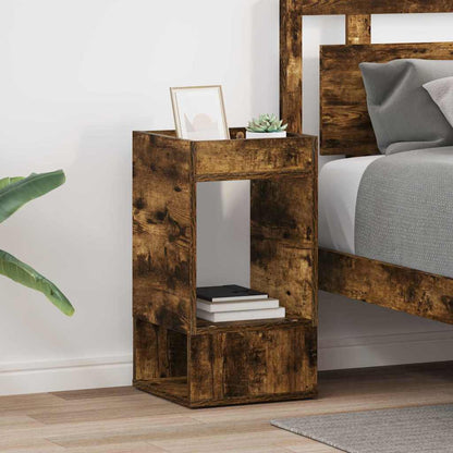 vidaXL End Table 2 pcs Smoked Oak 30 x 30 x 56 cm Engineered Wood