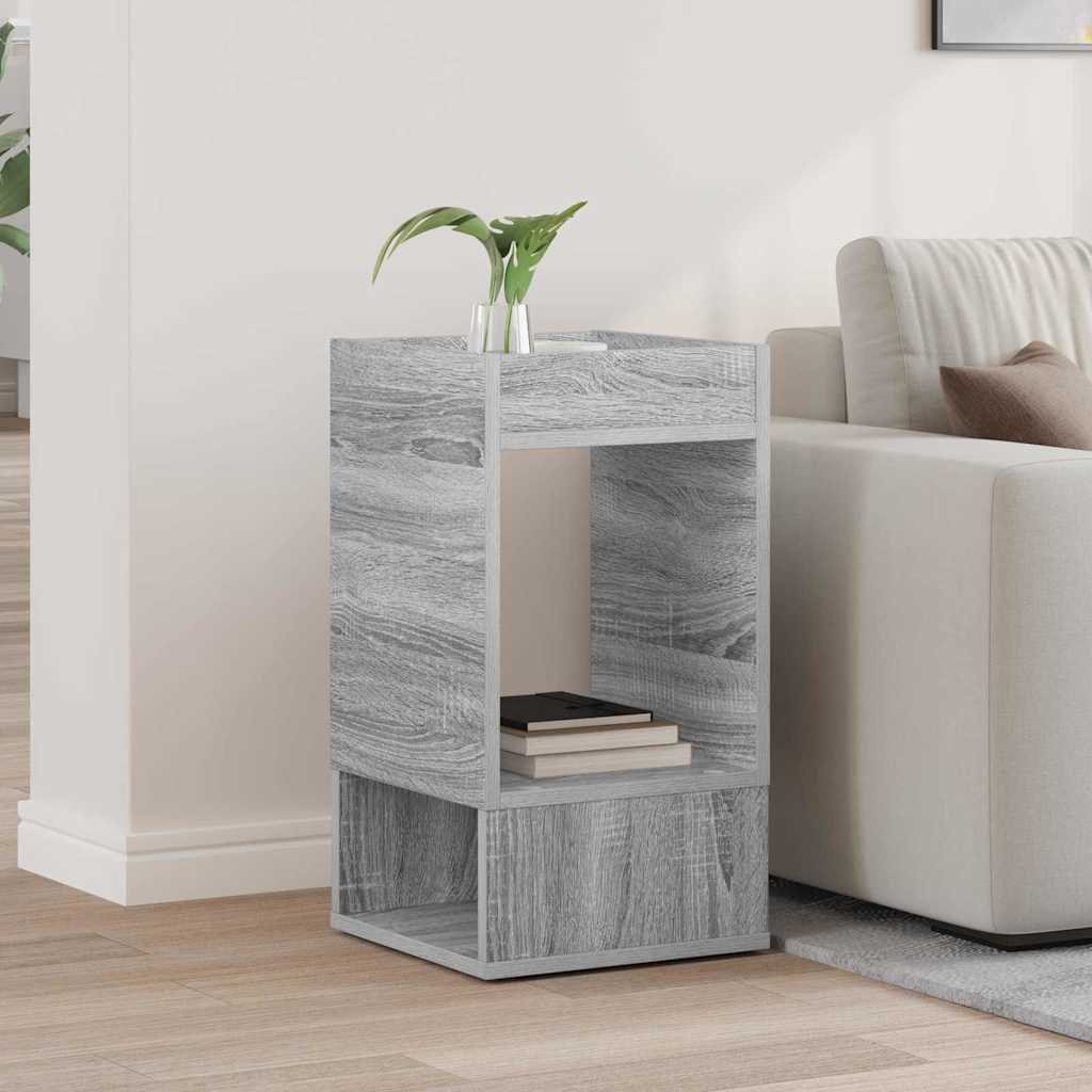 vidaXL End Table Grey Sonoma 30 x 30 x 56 cm Engineered Wood