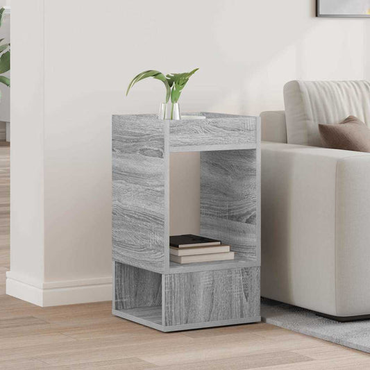 vidaXL End Table Grey Sonoma 30 x 30 x 56 cm Engineered Wood