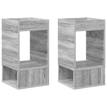 vidaXL End Table 2 pcs Grey Sonoma 30 x 30 x 56 cm Engineered Wood