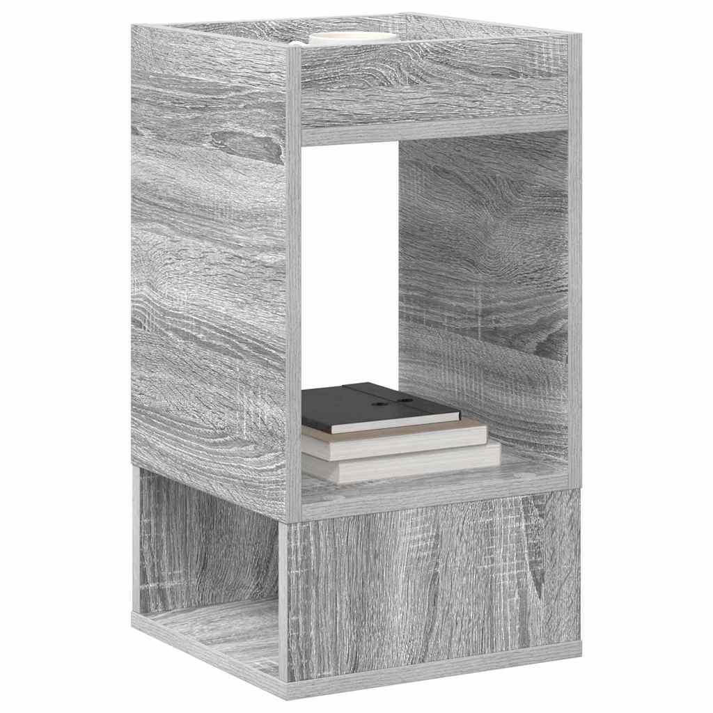vidaXL End Table 2 pcs Grey Sonoma 30 x 30 x 56 cm Engineered Wood