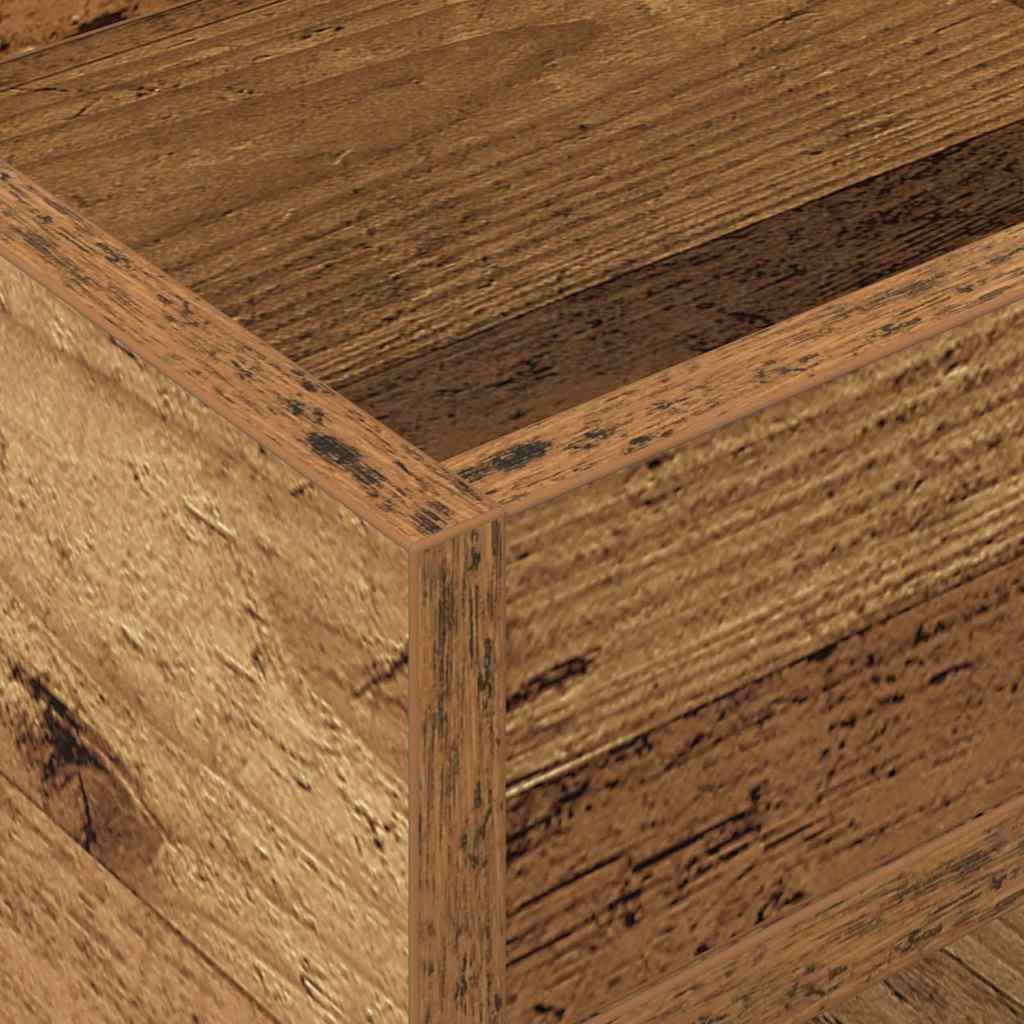 vidaXL End Table 2 pcs Old Wood 30 x 30 x 56 cm Engineered Wood