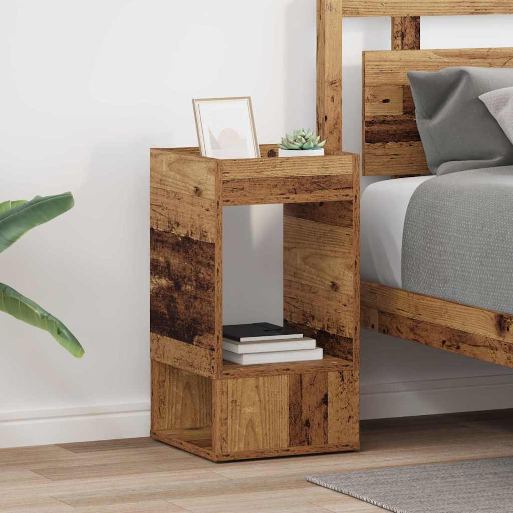 vidaXL End Table 2 pcs Old Wood 30 x 30 x 56 cm Engineered Wood