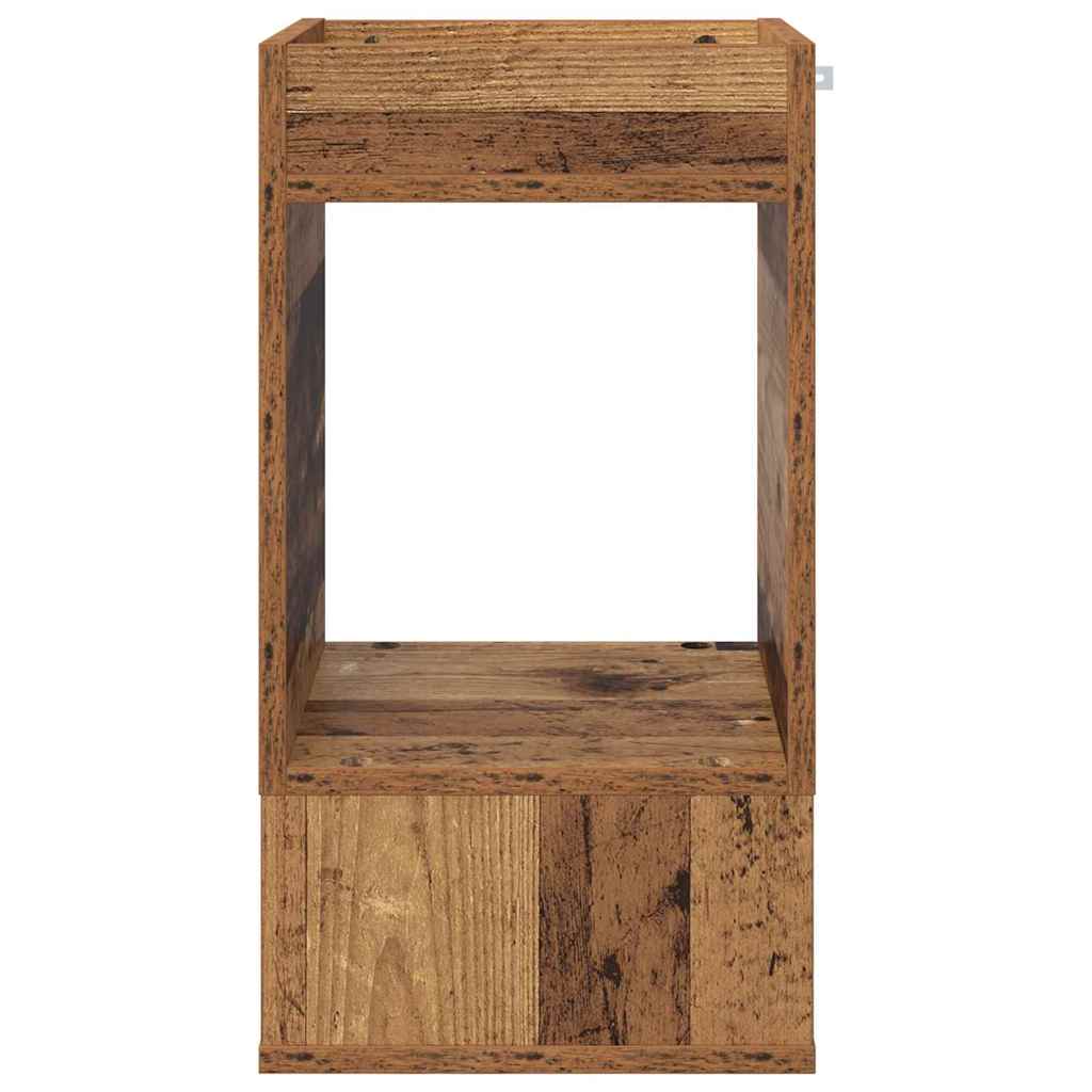 vidaXL End Table 2 pcs Old Wood 30 x 30 x 56 cm Engineered Wood