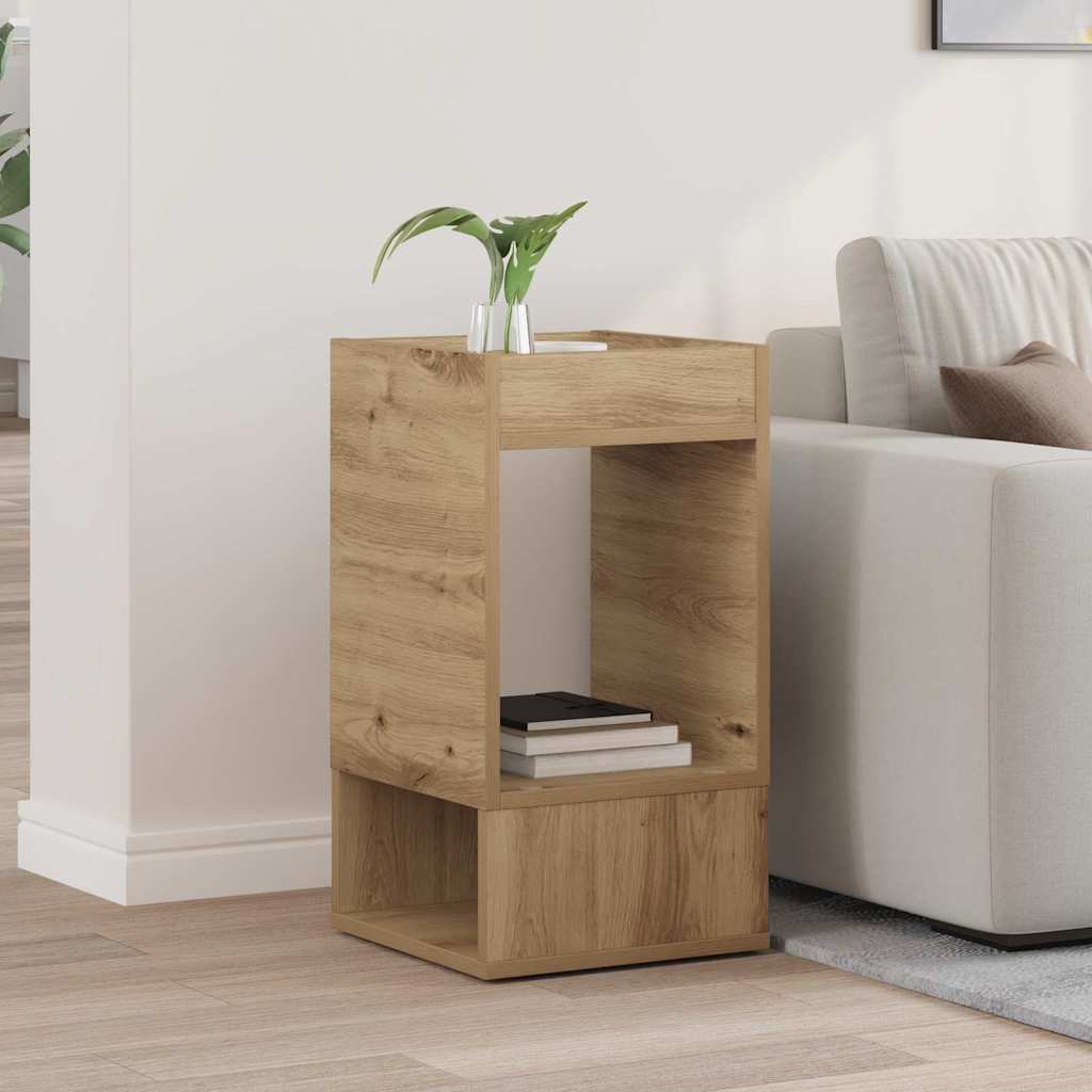 vidaXL End Table Artisan Oak 30 x 30 x 56 cm Engineered Wood