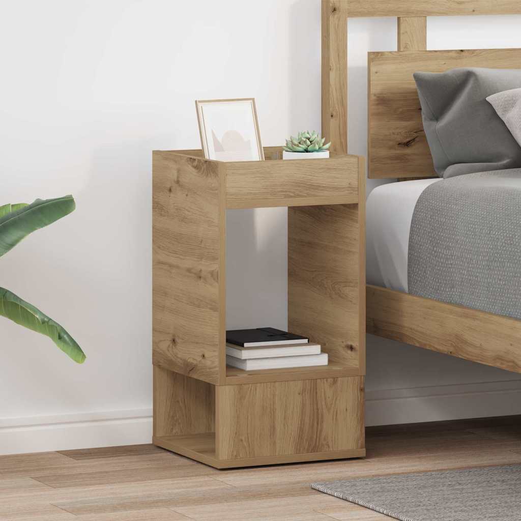 vidaXL End Table 2 pcs Artisan Oak 30 x 30 x 56 cm Engineered Wood