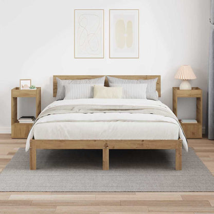 vidaXL End Table 2 pcs Artisan Oak 30 x 30 x 56 cm Engineered Wood