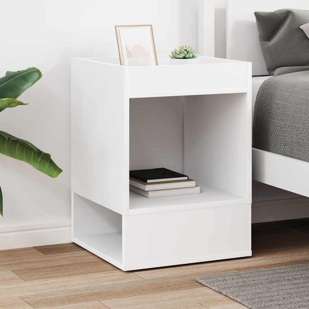 vidaXL End Table White 40 x 40 x 56 cm Engineered Wood