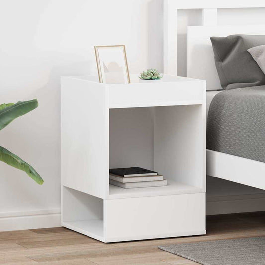 vidaXL End Table 2 pcs White 40 x 40 x 56 cm Engineered Wood