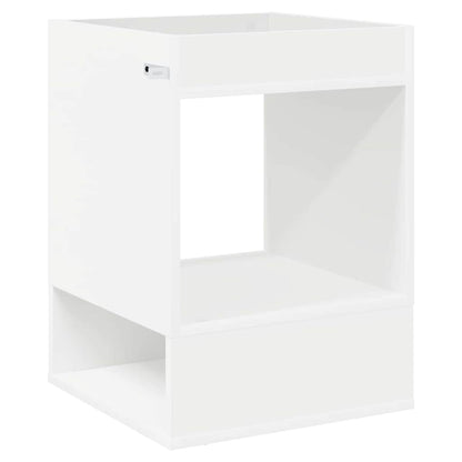 vidaXL End Table 2 pcs White 40 x 40 x 56 cm Engineered Wood