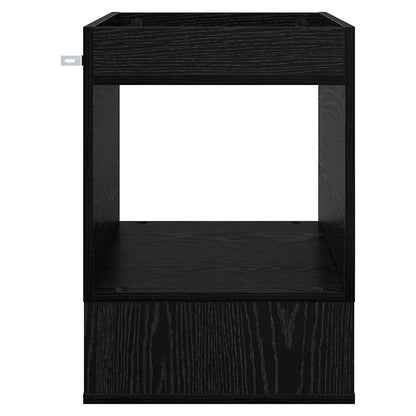 vidaXL End Table Black Oak 40 x 40 x 56 cm Engineered Wood