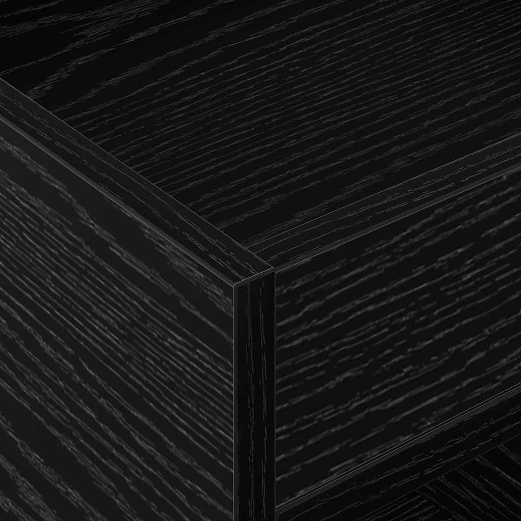 vidaXL End Table 2 pcs Black Oak 40 x 40 x 56 cm Engineered Wood