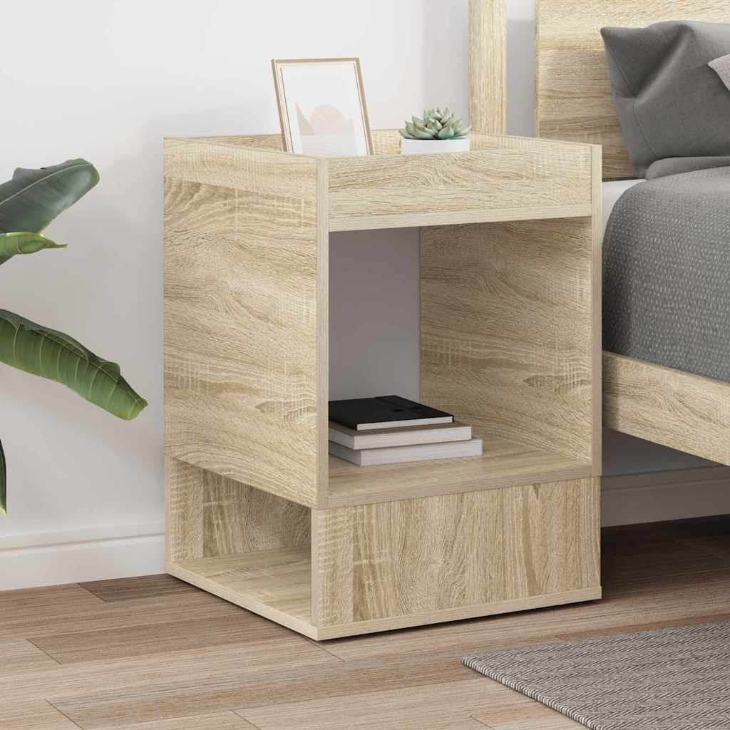 vidaXL End Table Sonoma Oak 40 x 40 x 56 cm Engineered Wood