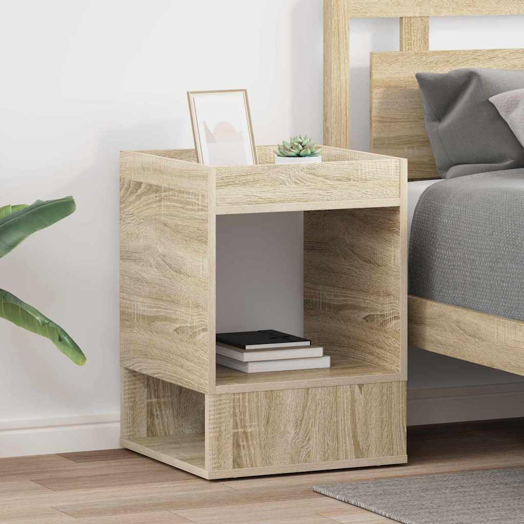 vidaXL End Table 2 pcs Sonoma Oak 40 x 40 x 56 cm Engineered Wood