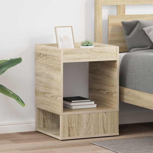 vidaXL End Table 2 pcs Sonoma Oak 40 x 40 x 56 cm Engineered Wood