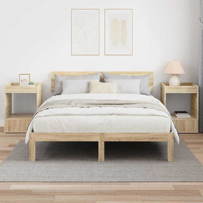 vidaXL End Table 2 pcs Sonoma Oak 40 x 40 x 56 cm Engineered Wood