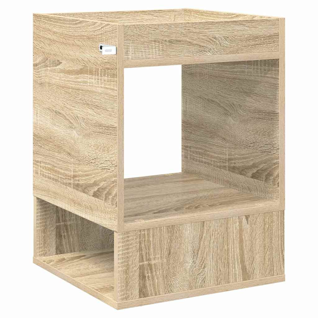 vidaXL End Table 2 pcs Sonoma Oak 40 x 40 x 56 cm Engineered Wood