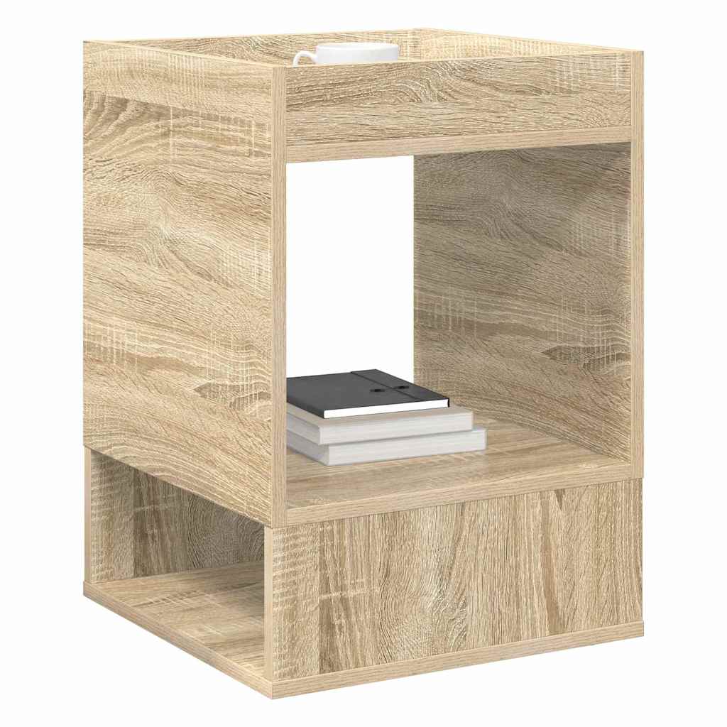 vidaXL End Table 2 pcs Sonoma Oak 40 x 40 x 56 cm Engineered Wood