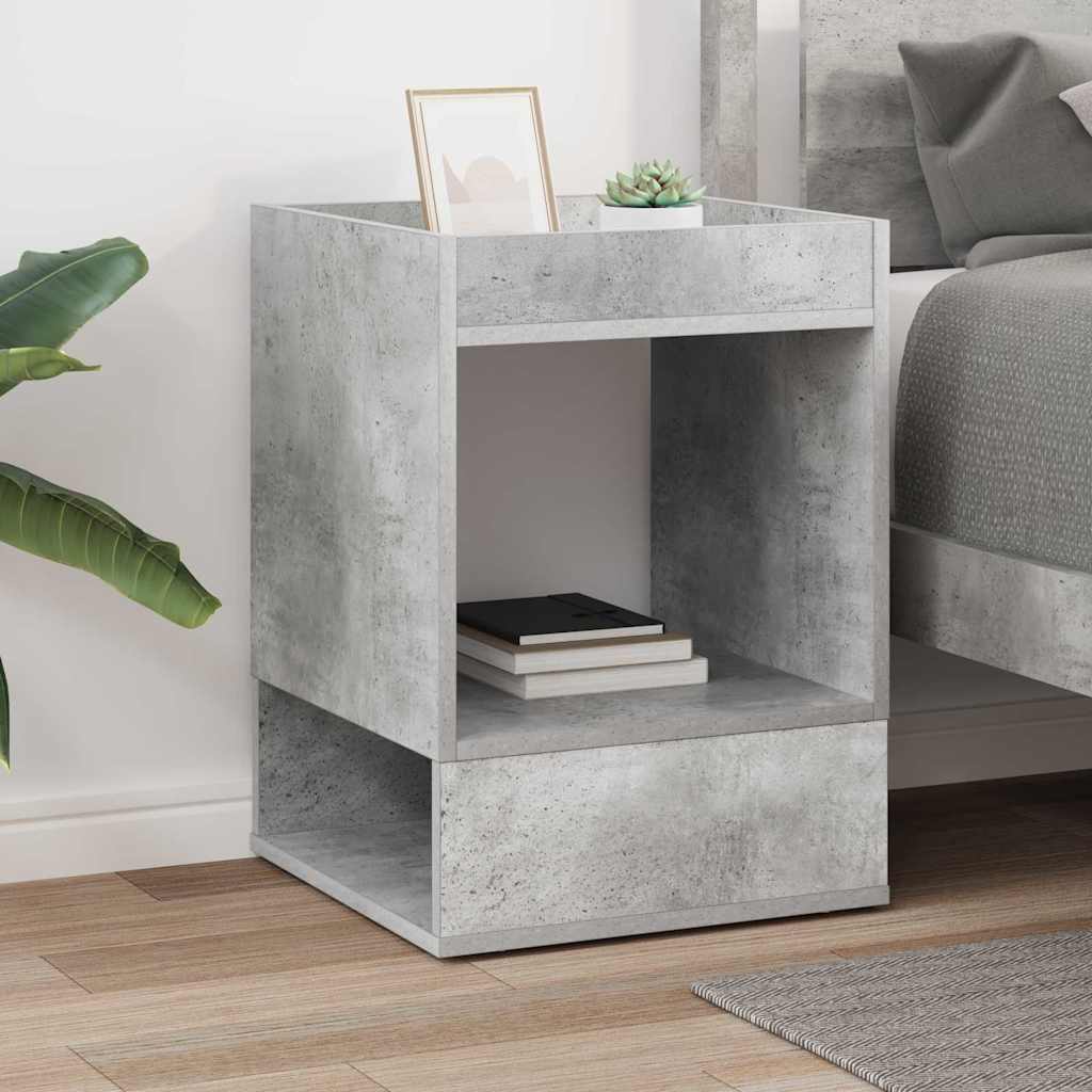 vidaXL End Table Concrete Grey 40 x 40 x 56 cm Engineered Wood