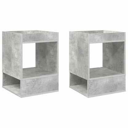 vidaXL End Table 2 pcs Concrete Grey 40 x 40 x 56 cm Engineered Wood