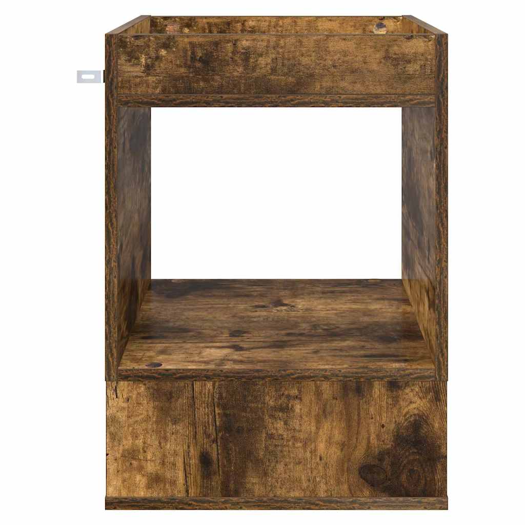 vidaXL End Table Smoked Oak 40 x 40 x 56 cm Engineered Wood