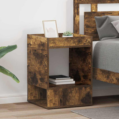 vidaXL End Table 2 pcs Smoked Oak 40 x 40 x 56 cm Engineered Wood