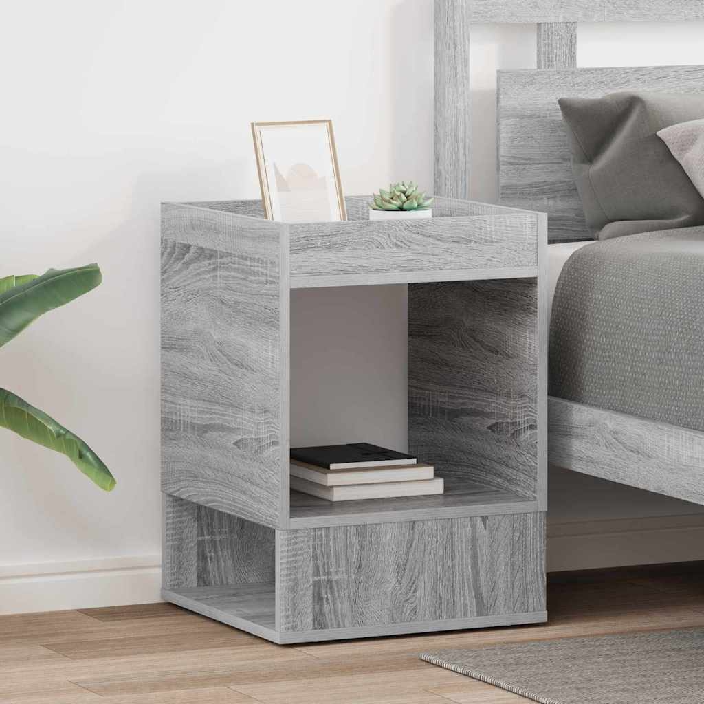 vidaXL End Table 2 pcs Grey Sonoma 40 x 40 x 56 cm Engineered Wood