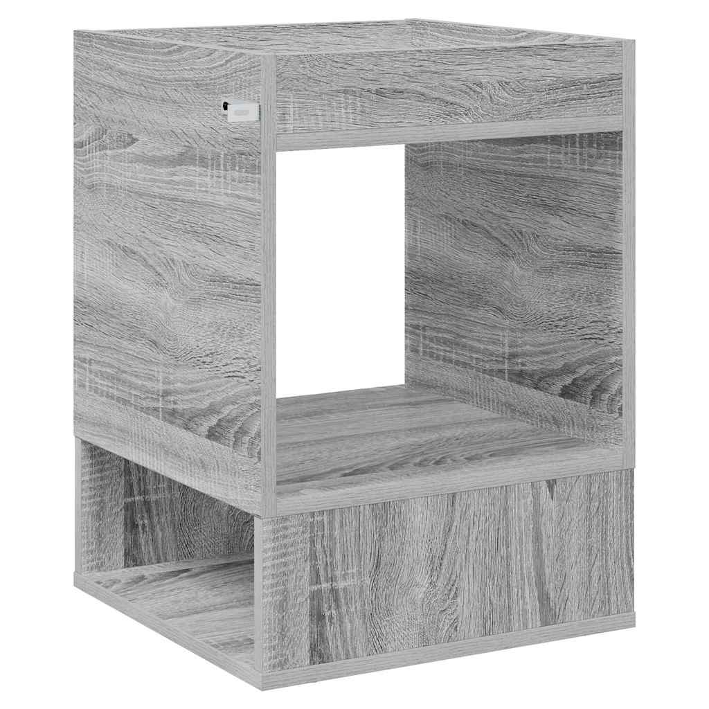 vidaXL End Table 2 pcs Grey Sonoma 40 x 40 x 56 cm Engineered Wood