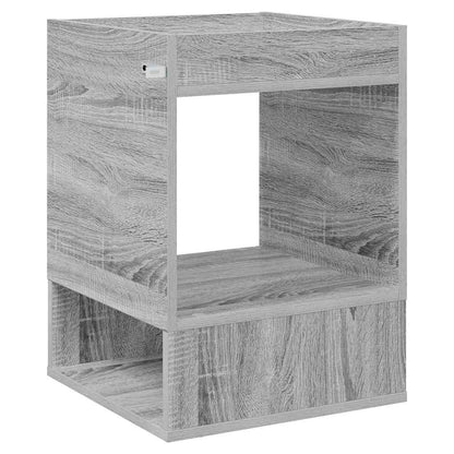 vidaXL End Table 2 pcs Grey Sonoma 40 x 40 x 56 cm Engineered Wood