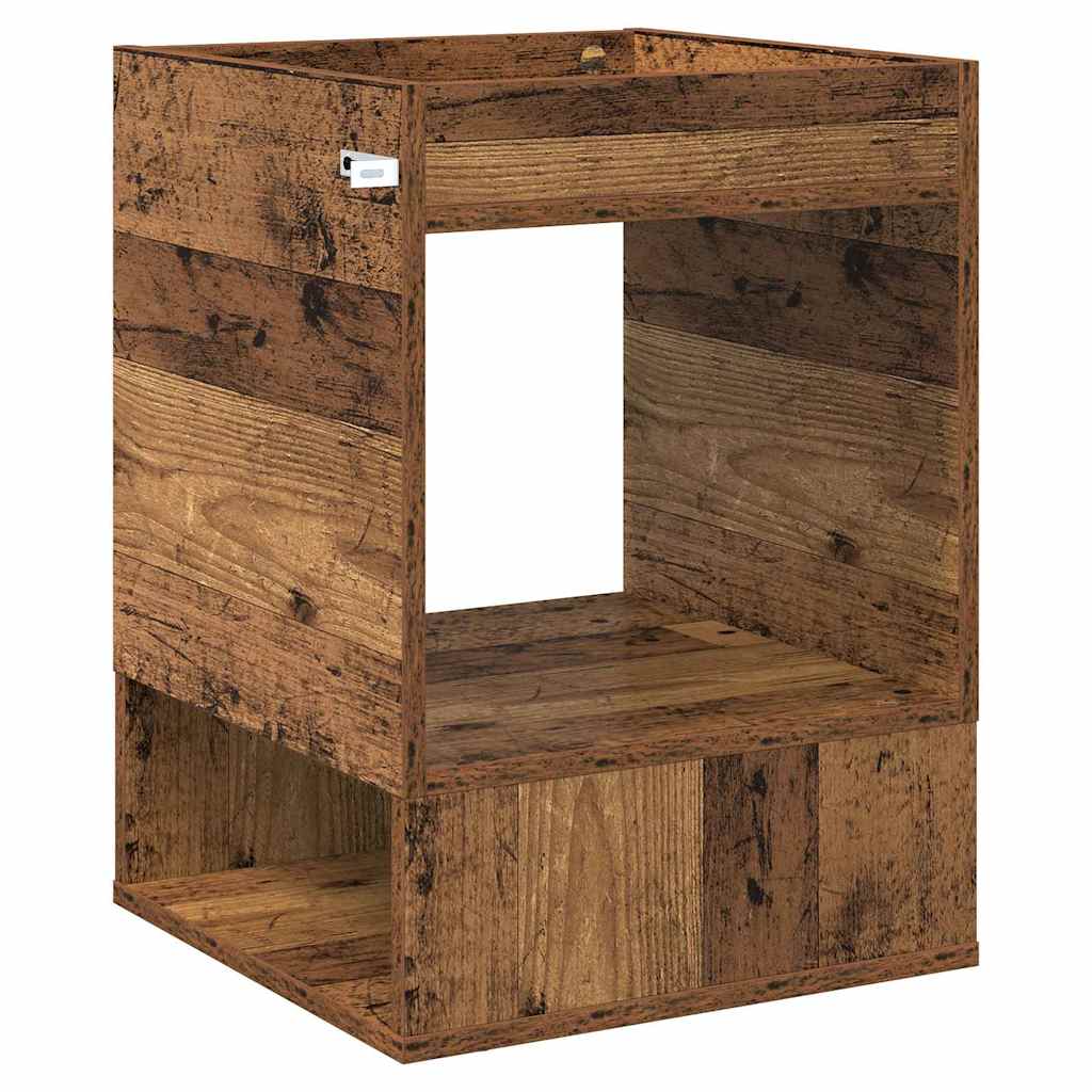 vidaXL End Table Old Wood 40 x 40 x 56 cm Engineered Wood