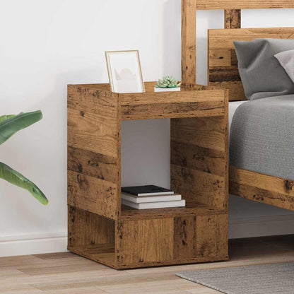 vidaXL End Table 2 pcs Old Wood 40 x 40 x 56 cm Engineered Wood