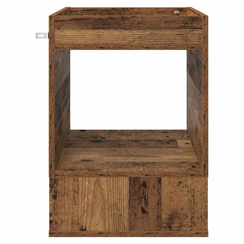 vidaXL End Table 2 pcs Old Wood 40 x 40 x 56 cm Engineered Wood