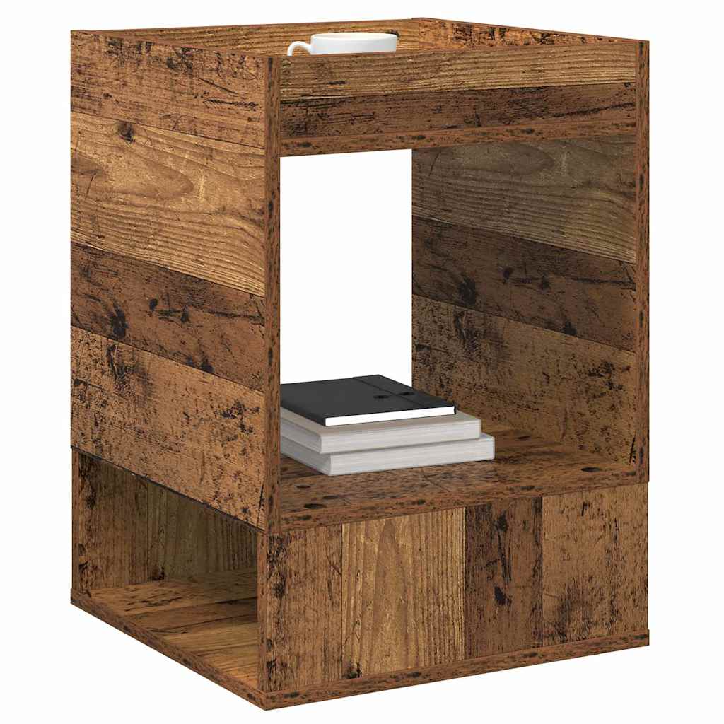 vidaXL End Table 2 pcs Old Wood 40 x 40 x 56 cm Engineered Wood
